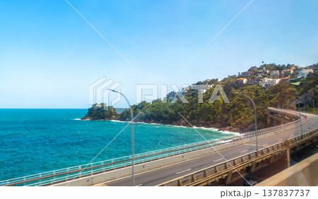Barra da Tijuca Beach Mountain Skyline Rio de Janeiro Brazil. Barra da Tijuca Beach Mountain Skyline Rio de Janeiro Brazil. 137837737