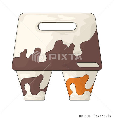 Illustration of coffee takeout packaging Illustration of coffee takeout packaging 137837915