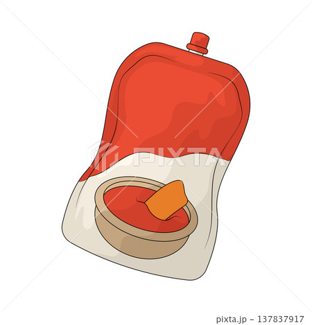 Illustration of Sauce Bag Illustration of Sauce Bag 137837917