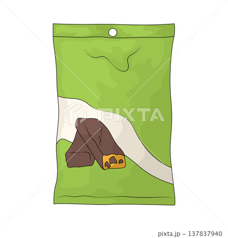 Illustration of energy bar bag Illustration of energy bar bag 137837940