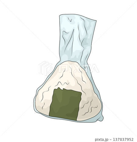 Illustration of onigiri bag 137837952