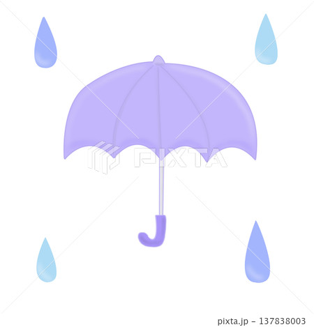 梅雨の季節に使える傘と雨 137838003