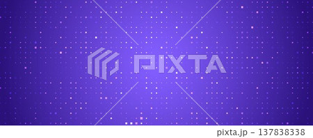 Purple glowing square pixel pattern. Deep violet mosaic texture backdrop. Abstract neon technology grid wallpaper. Vector modern business, science, healthcare, medicine, presentation background Purple glowing square pixel pattern. Deep violet mosaic texture backdrop. Abstract neon technology grid wallpaper. Vector modern business, science, healthcare, medicine, presentation background 137838338