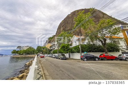 Urca village coastal beach promenade in Rio de Janeiro Brazil. Urca village coastal beach promenade in Rio de Janeiro Brazil. 137838365