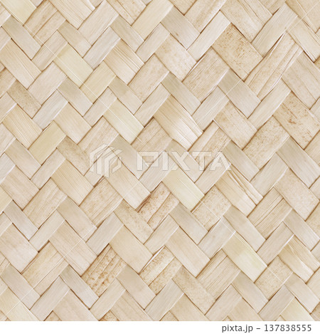 Pattern of old reed weaving mat with vintage style for background and design art work. Pattern of old reed weaving mat with vintage style for background and design art work. 137838555