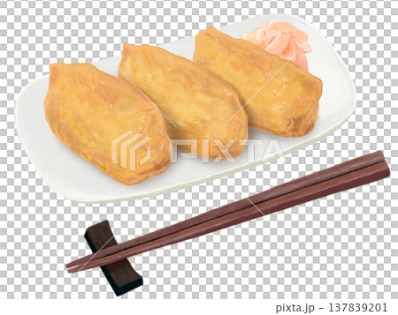 稻荷壽司（含盤子和筷子） 137839201