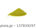 Powdered matcha green tea 137839297