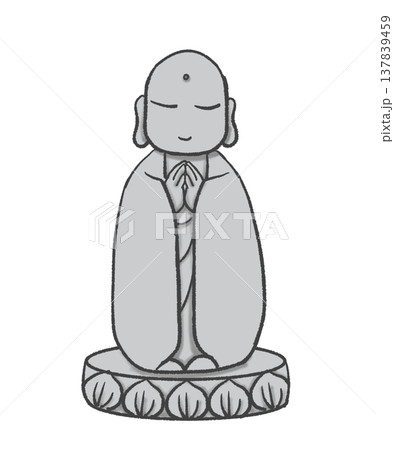 お地蔵様のシンプルなイラスト 137839459