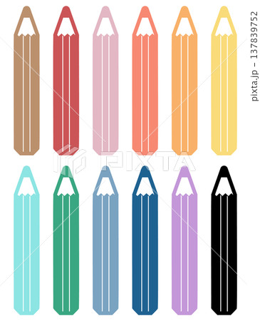シンプルな色えんぴつのイラスト 137839752