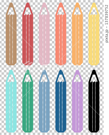 シンプルな色えんぴつのイラスト 137839752