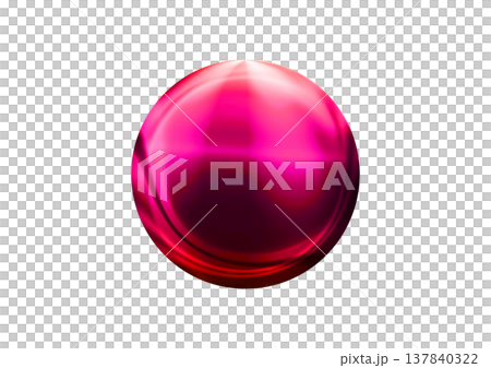 A simple 3D illustration of a red sphere. 137840322
