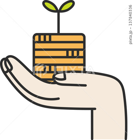 お金を積み立てるイメージのイラスト 137840336