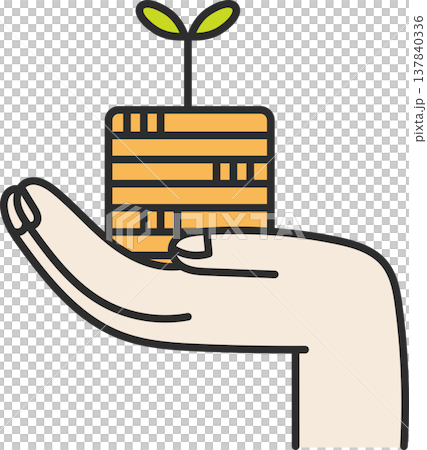 お金を積み立てるイメージのイラスト 137840336