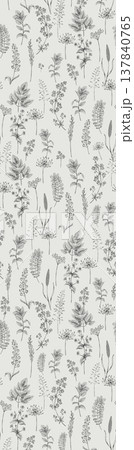 seamless pattern with decorative waves and leaves seamless pattern with decorative waves and leaves 137840765