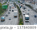 海老名JCT付近を走行する日本の高速道路と多様な車両の交通風景 海老名JCT付近を走行する日本の高速道路と多様な車両の交通風景 137840809