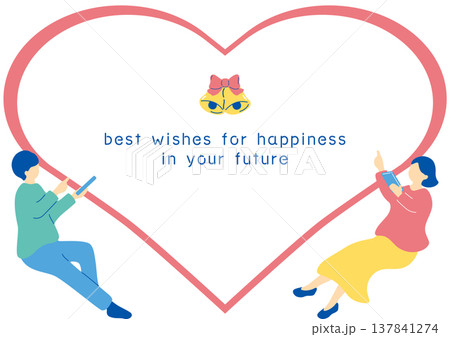 スマホで出会いを探す男女 137841274