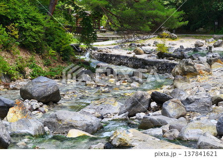 草津温泉 西の河原公園(群馬県吾妻郡草津町) 草津温泉 西の河原公園(群馬県吾妻郡草津町) 137841621