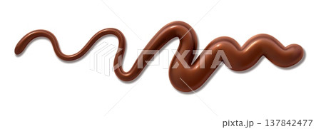 Dark chocolate drizzle or candy caramel glaze flow. Realistic vector cocoa syrup splash, liquid swirl drip effect. 3d isolated choco drop, glossy cream texture and cacao stream, melt brown sweet flow 137842477