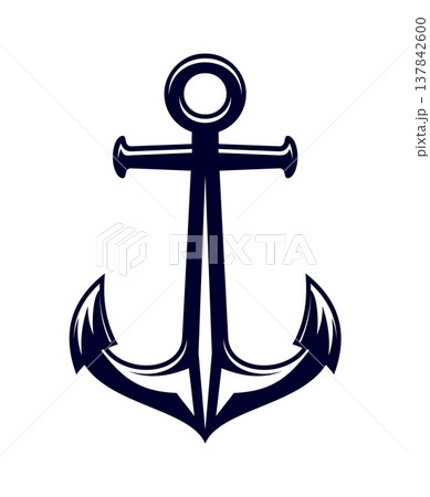 Ship anchor icon of ship equipment or boat nautical and marine heraldry, vector heraldic symbol, Sailboat anchor for navy maritime or naval ocean regatta emblem and sea yachting club badge or tattoo Ship anchor icon of ship equipment or boat nautical and marine heraldry, vector heraldic symbol, Sailboat anchor for navy maritime or naval ocean regatta emblem and sea yachting club badge or tattoo 137842600