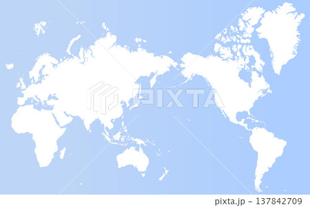 世界地図のシルエットイラスト　グラデーション　world map 137842709