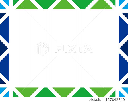 幾何学模様 フレーム ホワイトスペース 紺色 幾何学模様 フレーム ホワイトスペース 紺色 137842740