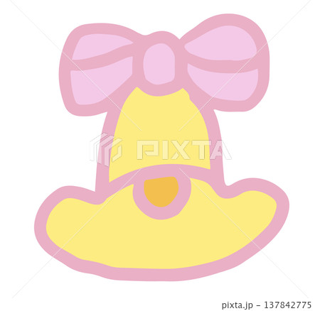 Hand drawn Christmas bells png for Christmas and New Year decoration, ornament, card print, sticker, festive winter, cute patches, shirt print, happy holiday, department store, brooch, pin 137842775