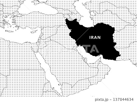 Geopolitical Map of Iran and Israel Conflict in Middle East 137844634