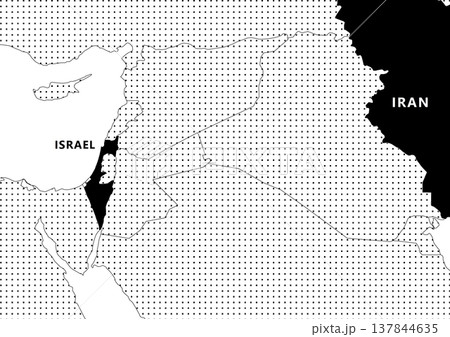 Geopolitical Map of Iran and Israel Conflict in Middle East Geopolitical Map of Iran and Israel Conflict in Middle East 137844635