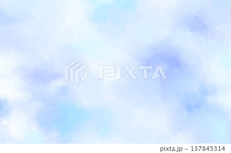 梅雨イメージの水彩の背景_横 137845314