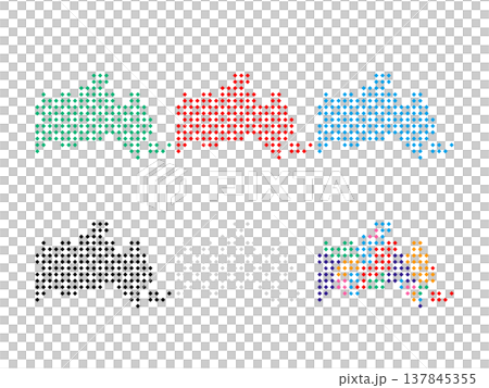 Pixel art map of Yamaguchi Prefecture - Square Dot-05 Pixel art map of Yamaguchi Prefecture - Square Dot-05 137845355
