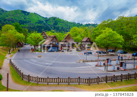 GIFU,JAPAN - 10 May,2015 : Shirakawago Declared a UNESCO world heritage site in 1995, Shirakawago is famous for their traditional gassho-zukuri farmhouses, The village is surrounded by abundant nature 137845828