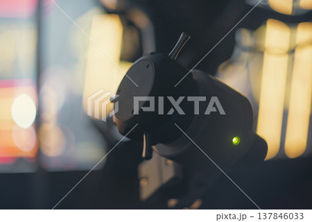 Professional Wireless Follow Focus Controller with Green Indicator with copy space 137846033