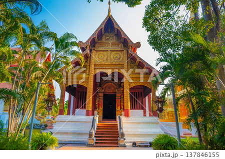 Wat Phra Singh Temple It is a Lanna Thai temple is public for all people located in Chiang Mai Province ,Thailand, Asia. Wat Phra Singh Temple It is a Lanna Thai temple is public for all people located in Chiang Mai Province ,Thailand, Asia. 137846155