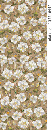 Collection of muted vintage floral and paisley seamless patterns with soft neutral tones Collection of muted vintage floral and paisley seamless patterns with soft neutral tones 137846449