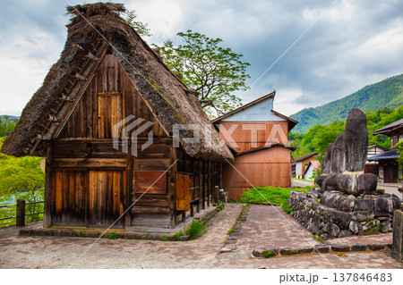 Traditional and Historical Japanese village Shirakawago Gifu Prefecture Japan, Gokayama has been inscribed on the UNESCO World Heritage List is traditional Gassho-zukuri houses Traditional and Historical Japanese village Shirakawago Gifu Prefecture Japan, Gokayama has been inscribed on the UNESCO World Heritage List is traditional Gassho-zukuri houses 137846483