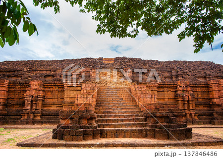 Khao Klang Nok is part of the Si Thep historical park which is set to be a UNESCO World Heritage Site in September 2023. It is an architecture in the Dvaravati period in Phetchabun Province, Thailand. 137846486