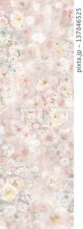 Collection of vintage floral and botanical seamless patterns with elegant neutral and soft hues 137846525