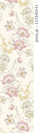 Collection of vintage floral and botanical seamless patterns with elegant neutral and soft hues Collection of vintage floral and botanical seamless patterns with elegant neutral and soft hues 137846541