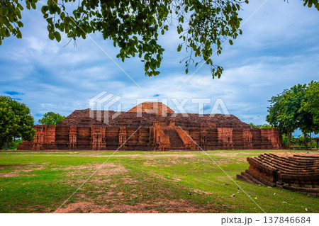 Khao Klang Nok is part of the Si Thep historical park which is set to be a UNESCO World Heritage Site in September 2023. It is an architecture in the Dvaravati period in Phetchabun Province, Thailand. 137846684