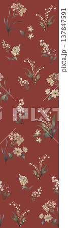 Collection of elegant vintage floral and butterfly seamless patterns with soft pastel tones 137847591
