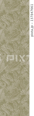 Collection of elegant floral and geometric seamless patterns with soft pastel and neutral tones 137847661