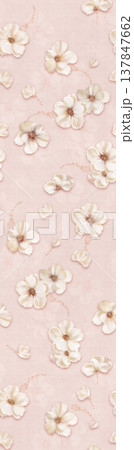 Collection of elegant floral and geometric seamless patterns with soft pastel and neutral tones 137847662
