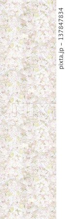 Collection of delicate floral and textured seamless patterns with soft muted and pastel tones 137847834