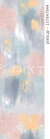 Collection of delicate floral and textured seamless patterns with soft muted and pastel tones 137847844