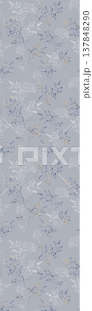 Collection of delicate watercolor floral and textured seamless patterns with soft muted tones 137848290