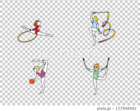 Rhythmic Gymnastics Illustration 137848402