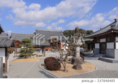 讃州七福の寺「延命院」境内、本堂 137848485