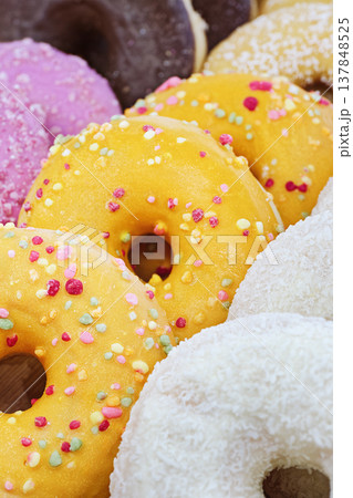 Assorted glazed donuts Assorted glazed donuts 137848525