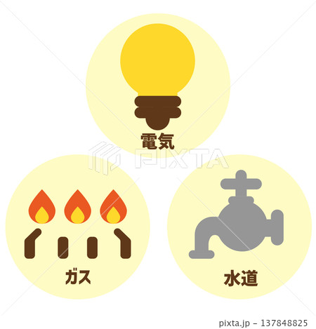 生活費　電気ガス水道 137848825