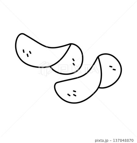 chips salty outline 137848870